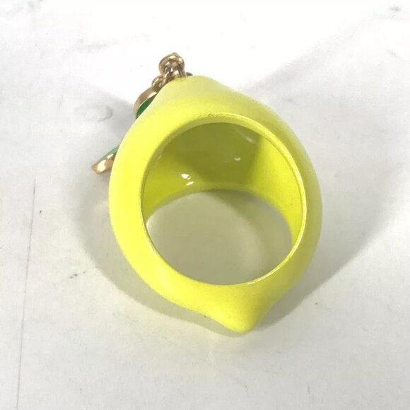 LOUIS VUITTON MP3279 Berg-LV Fruit Lemon Accessories Ring enamel yellow - Picture 5 of 8